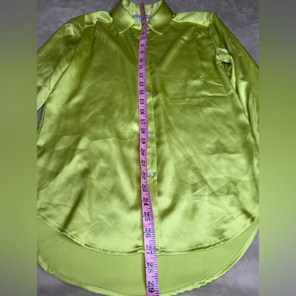 Rachel Zoe Green Casual Button Down Shirt - Picture 10 of 11